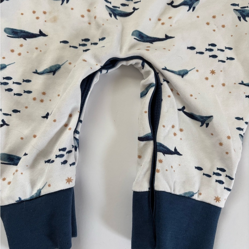 Ima Baby Wear All-Over Whale & Narwhals Print Romper 6-9M - Picture 4 of 6
